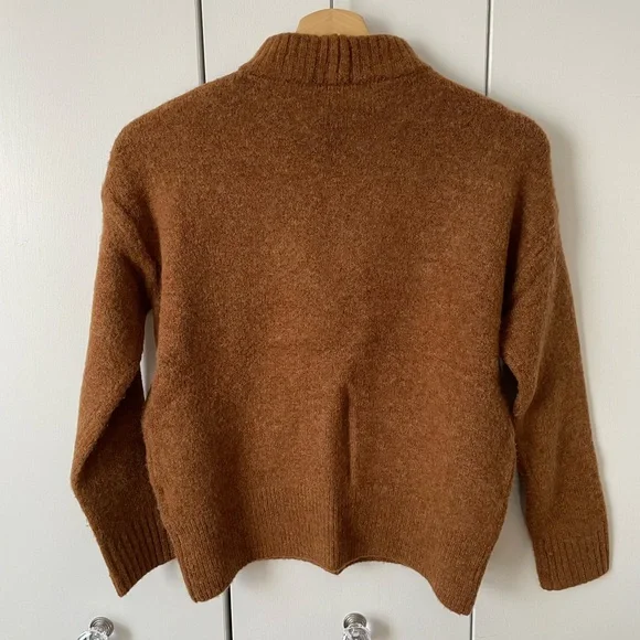 Madewell Dillon Mockneck Pullover Sweater - Heather Cumin - Picture 6 of 7